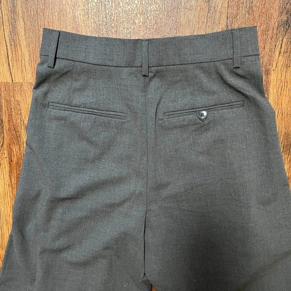 NWT ZARA Ribcage Rise Wide Leg Draped Front Trouser Pants Pockets Gray SZ S - Picture 4 of 6